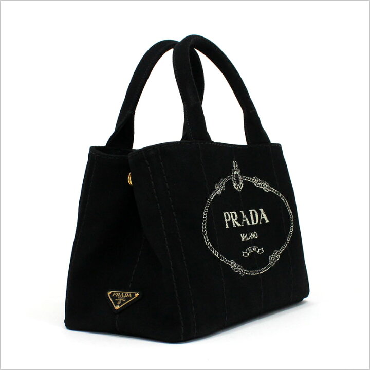 楽天市場】プラダ PRADA 2wayキャンバストートバッグ ブラック 黒 