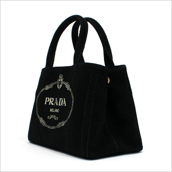 楽天市場】プラダ PRADA 2wayキャンバストートバッグ ブラック 黒 