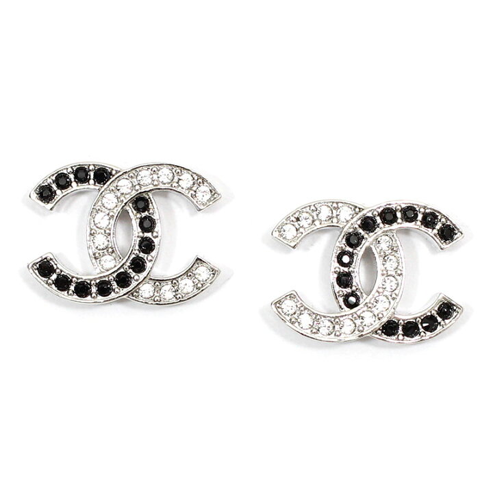 楽天市場】シャネル CHANEL ピアス CCマーク メタル＆ストラス ライン 