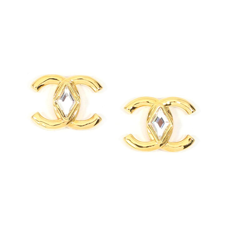 楽天市場】シャネル CHANEL ピアス CCマーク メタル＆ストラス ライン  