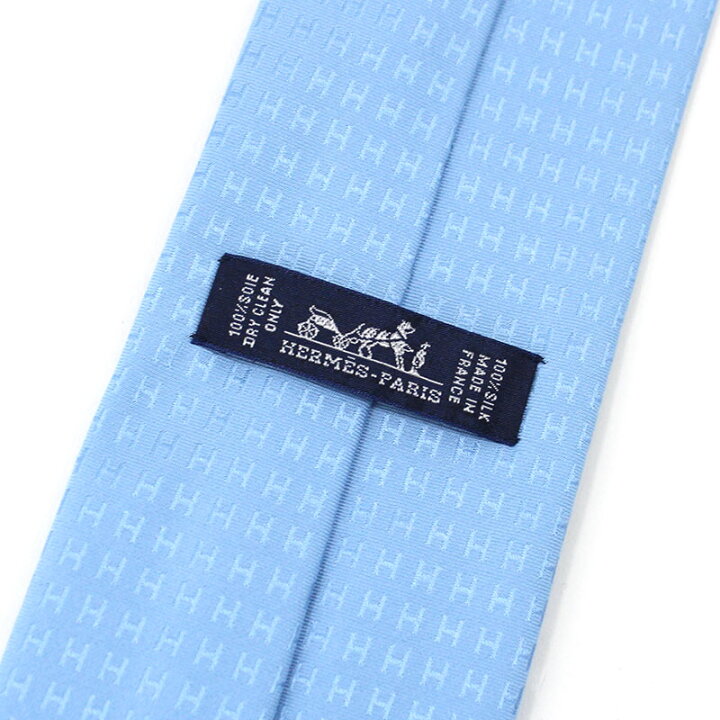 楽天市場】エルメス HERMES ネクタイ H織りタイ 8cm シルク ブルー 