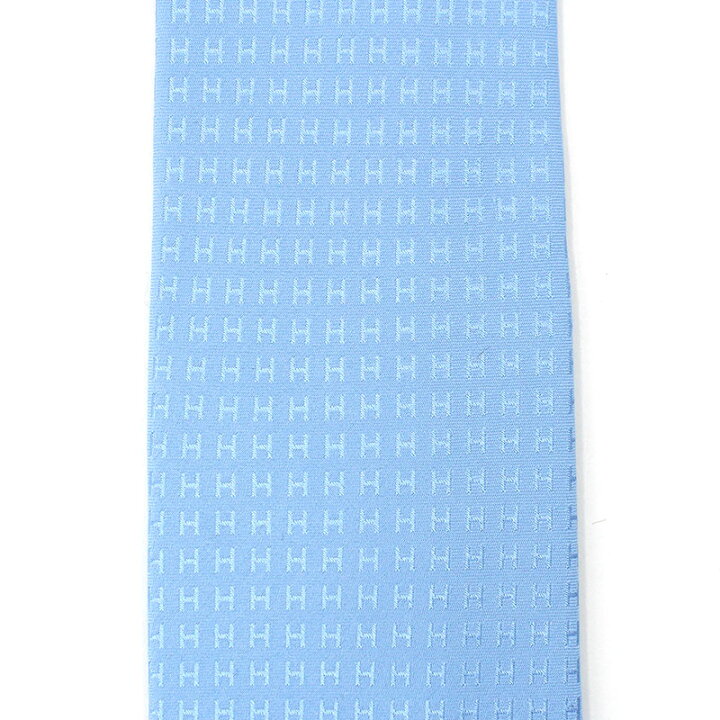 楽天市場】エルメス HERMES ネクタイ H織りタイ 8cm シルク ブルー 