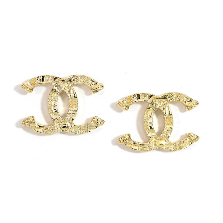 楽天市場】シャネル CHANEL ピアス CCマーク メタル ダブルC ツイード  