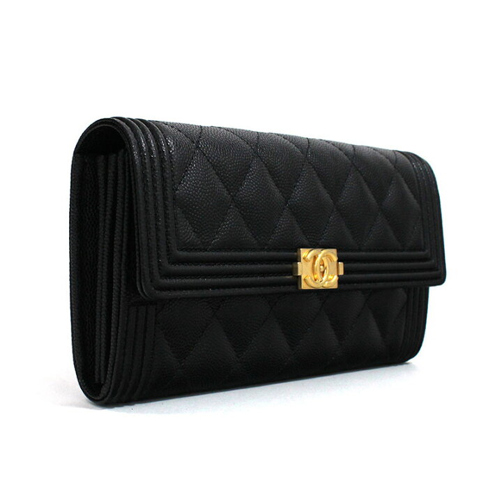 楽天市場】シャネル CHANEL 長財布 フラップウォレット ボーイシャネル  