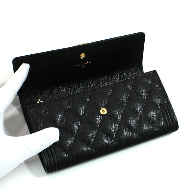 楽天市場】シャネル CHANEL 長財布 フラップウォレット ボーイシャネル  