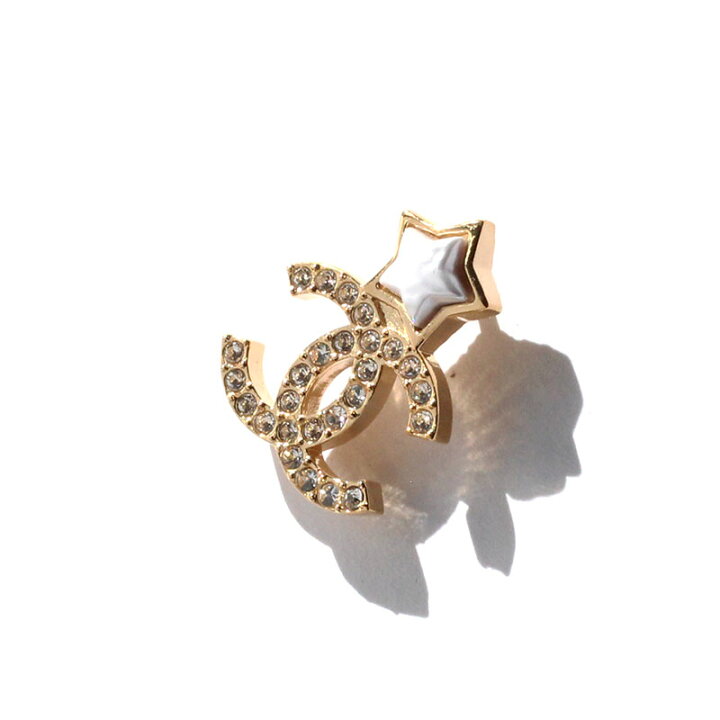 楽天市場】シャネル CHANEL ピアス CCマーク メタル＆ストラス ライン  