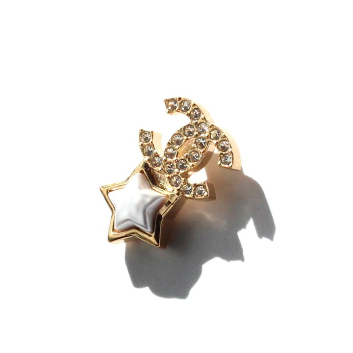 楽天市場】シャネル CHANEL ピアス CCマーク メタル＆ストラス ライン 