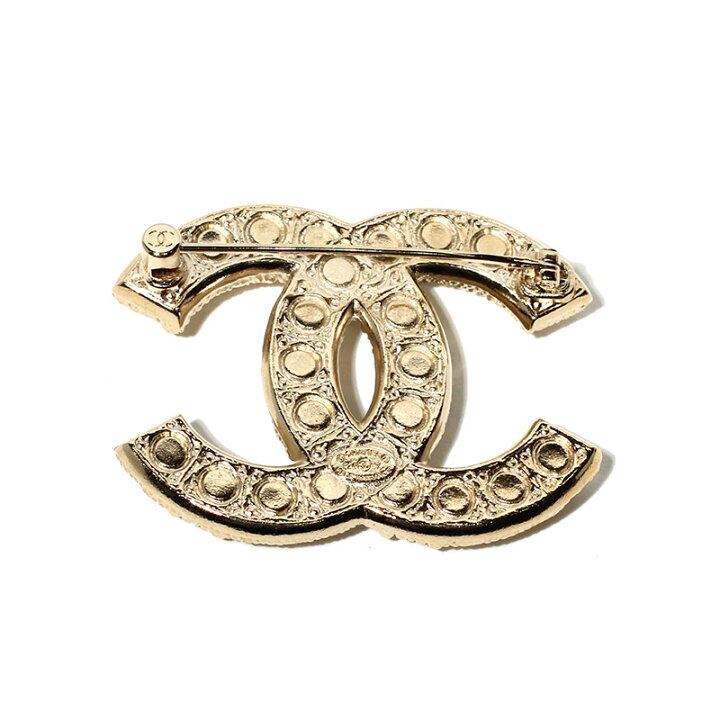 楽天市場】シャネル CHANEL ブローチ メタル ストラス ラインストーン 