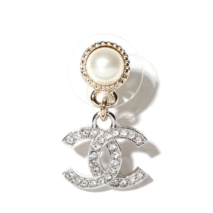 楽天市場】シャネル CHANEL ピアス ダブルC ラインストーン 