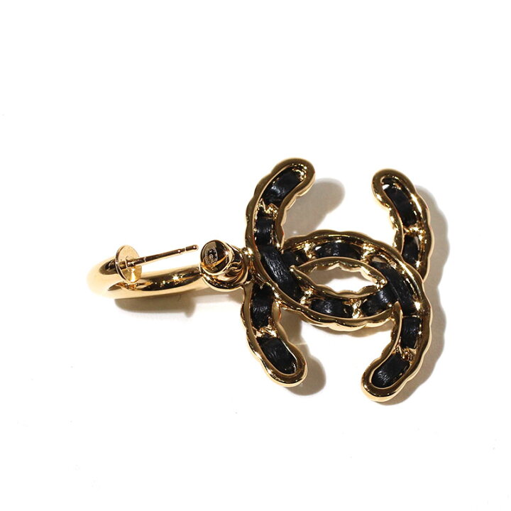 楽天市場】シャネル CHANEL ピアス フープ CCマーク メタル 