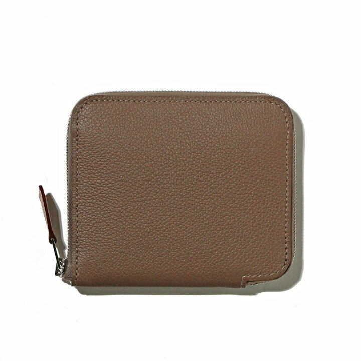 エルメス HERMES ルリスリム コンパクトウォレット エトゥープB刻印  