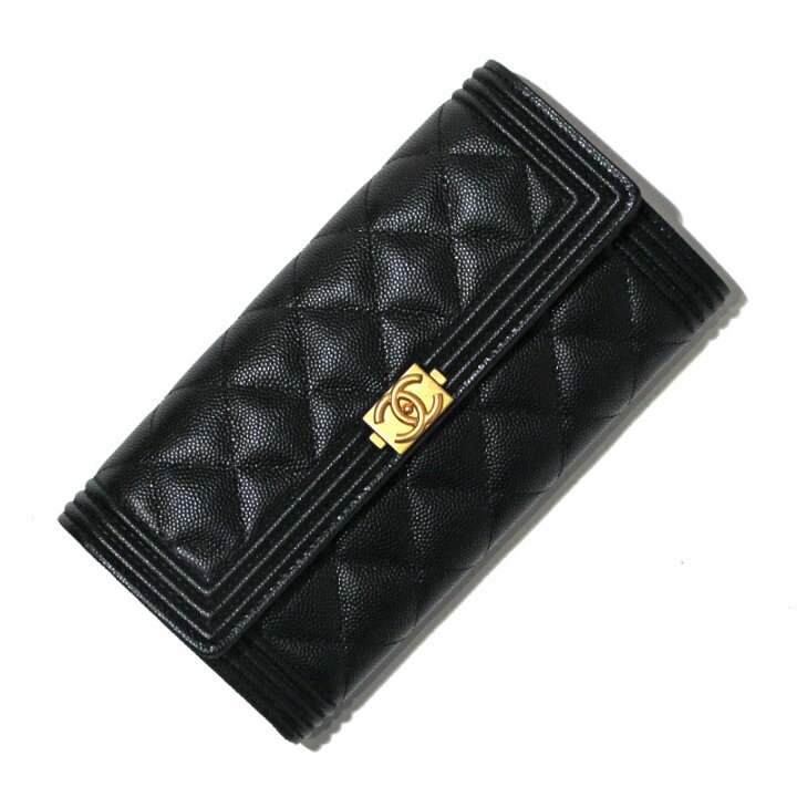 楽天市場】シャネル CHANEL 長財布 フラップウォレット ボーイシャネル 