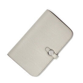 HERMES エルメス ドゴンGM 長財布 レザー グレー □R刻印 HERMES 