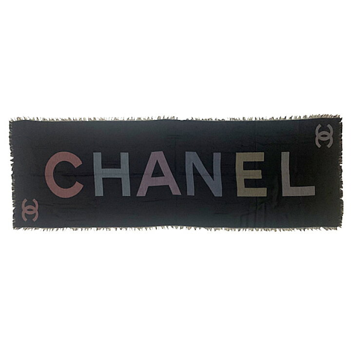 楽天市場】≪ 新品 ≫ CHANEL シャネル ストール ショール CC ロゴ 黒 