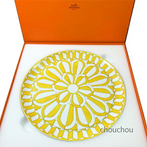  Vi  \C hD GX V[Y ^gvb^[@32cm v[g CG[ zCg M M @{bsO Soleil d'Hermes big plate tart platter gift box Yellow