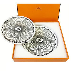  Vi  HERMES GX HfR@AbVfR V[Y p v[g@14cm  2 Zbg yA  {@bsO Hdeco pair white / black plate pair gift box