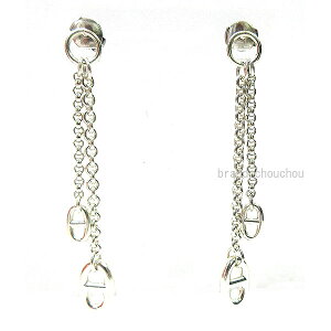 s Vi tGX j[t@h[ `F[ sAX Vo[ SV925 HERMES  { bsO BOUTONS D OREILLES MULTI PM NEW FARANDOLE sBrandNewtHermes Chaine d'Ancre Enchene Earrings One Ear Silver SV925 