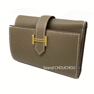  Vi  HERMES@GX@xA Rrl O܂ ~jz GgD[v S[h Gv\  { bsO W 2024N BrandNew HERMES Behan combination tri-fold mini wallet Etoupe 