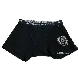 《新品》 CHROMEHEARTS クロムハーツ SHORT BOXER ショート ボクサー パンツ 黒 XL BLACK ブラック ホワイトロゴ メンズ 箱 正規品 ショッパー付き