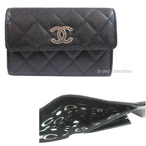 ViVl CHANEL COCOVl ~fBA tbv EHbg z RR ubN  Vo[ AP3829 B15620 94305 BrandNew CHANEL COCO Chanel Medium Flap Wallet Medium Wallet Coco Black Silver Hard
