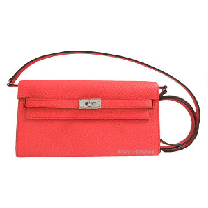  Vi  GX P[ O gD[S[ [YeLTX Vo[ Gv\ Xgbv V_[obO 2WAY |VFbg z BrandNew Hermes Kelly Long To Go Rose Texas Silver Hardware 