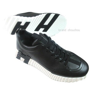  Vi  GXu Wv vXj[J[ U[ [Jbg  ubN  zCg 42 {TCY 27cm Y V[Y  { BrandNewHermes "Jump" sneakers leather low-cut black white size 42