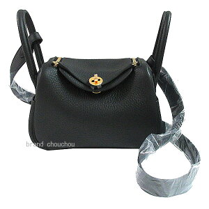 ViGX fB ~j Mini  ubN S[h W gN}X V_[obOBrand New Hermes Lindy Mini Black Gold Hardware W Stamp Taurillon Clemence Shoulder Bag