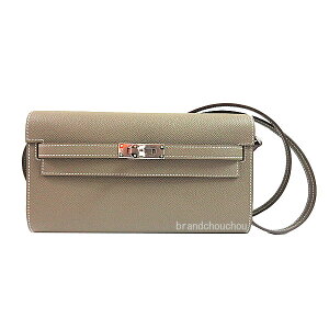  Vi  GX P[ O gD[S[ GgD[v Vo[ Gv\ Xgbv V_[obO 2WAY |VFbg z K BrandNew Hermes Kelly Long To-Go Etoupe Silver Hardware Ep