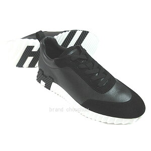  Vi  GX oEVO Xj[J[ I[U[ [Jbg  ubN 42.5TCY 27.5cm Y V[Y  { BrandNew Hermes Bouncing Sneakers All Leather Low Cut Black Size 42.5 27.5cm 