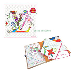 ≪ 新品 ≫ルイヴィトン 村上隆 コラボ LV × TM カレ90 スーパーフラット ハンド M96097 スカーフ シルク フラワー 箱 リボン ラッピング ≪BrandNew≫Louis Vuitton Takashi Murakami collaboration LV × TM Carre 90 Superflat Hand M96097 Scarf Silk Flower