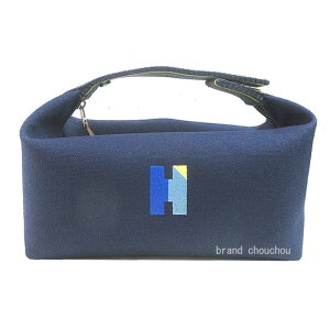 Vi GX ubhAubN HpB PM } Vo[ gAbV nhobO |[` Rbg LoX BrandNew Herms H Pavillon PM Marine Silver Hardware Handbag Pouch C