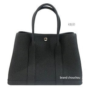 �� �V�i �� HERMES �G�����X �K�[�f���p�[�e�B�[ 30 TPM �l�S���_ �I�[�����U�[ �^���� �� �u���b�N K���� ��Brand new�� HERMES Garden Party 30 TPM Negonda leather Noir Black All Leather Box Ribbon Tote Bag K stamp