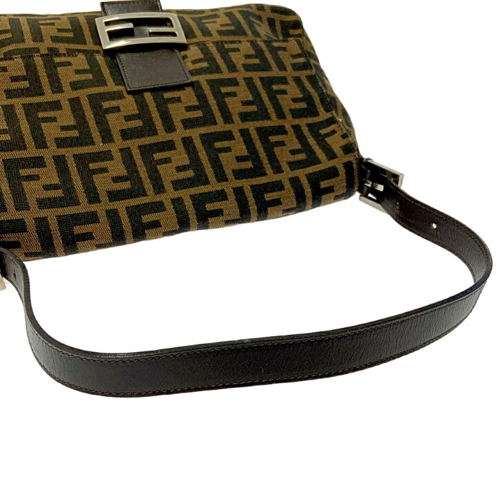 楽天市場】【中古】FENDI フェンディ 26325 キャンバス レザー ズッカ  