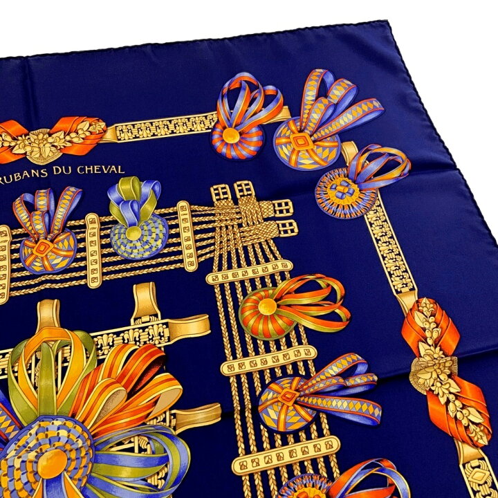 楽天市場】【中古】【箱付き】 HERMES エルメス シルク カレ90 
