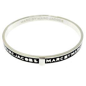 【中古】MARC BY MARC JACOBS マークバイマークジェイコブス メタル クラシックマーク スキニーロゴ バングル シルバー ブラック 199682 バングル