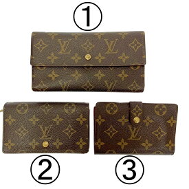 【中古】【ジャンク】 LOUIS VUITTON ルイ・ヴィトン モノグラム PVC 財布 3点セット ブラウン 197260 長財布