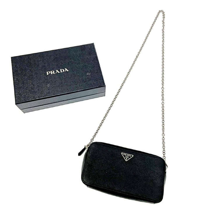 楽天市場】【中古】【箱付き】 PRADA プラダ サフィアーノ ダブル  