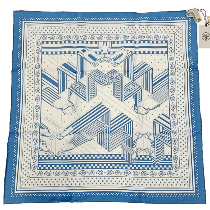 楽天市場】【中古】【箱付き】 HERMES エルメス シルク カレ55 