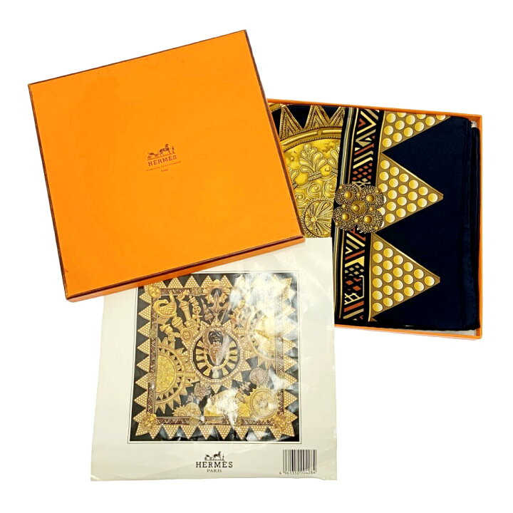 楽天市場】【中古】【箱付き】 HERMES エルメス シルク カレ90 L 