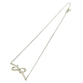 【中古】SWAROVSKI スワロフスキー メタル クリスタル リボン ネックレス レディース シルバー 216654 ネックレス