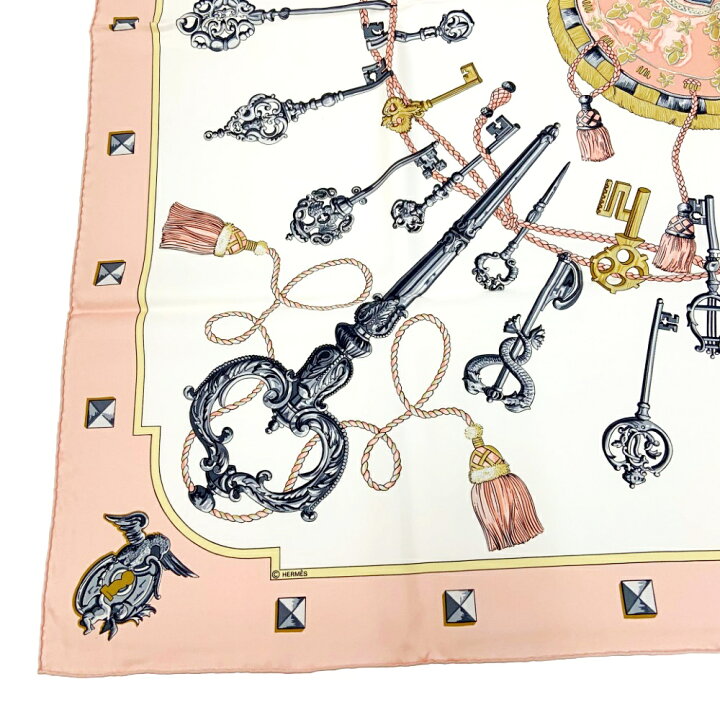 楽天市場】【中古】【箱付き】 HERMES エルメス シルク カレ90 LES  