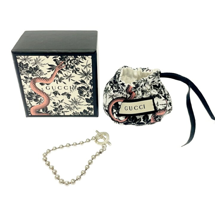 楽天市場】【中古】【箱付き】 GUCCI グッチ シルバー ボールチェーン 