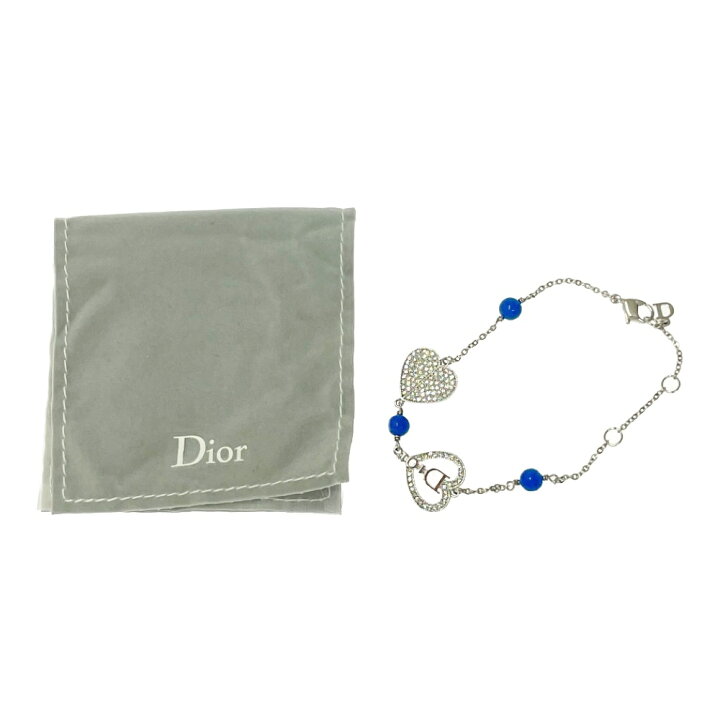 楽天市場】【中古】Dior ディオール メタル ラインストーン ハート 