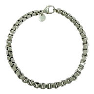 【中古】【保存袋付き】 TIFFANY&Co. ティファニー シルバー ベネチアン リンク ブレスレット 15.6g 925…