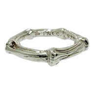 【中古】【箱付き】 TIFFANY&Co. ティファニー シルバー バンブー リング 4.9g 925刻印 636562 リング・…