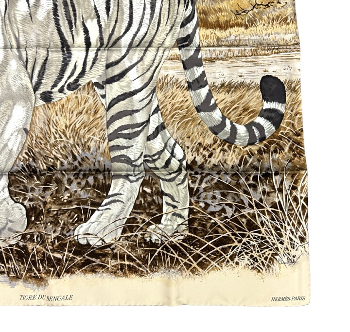 楽天市場】【未使用】HERMES エルメス カレ 90 スカーフ TIGRE DU 