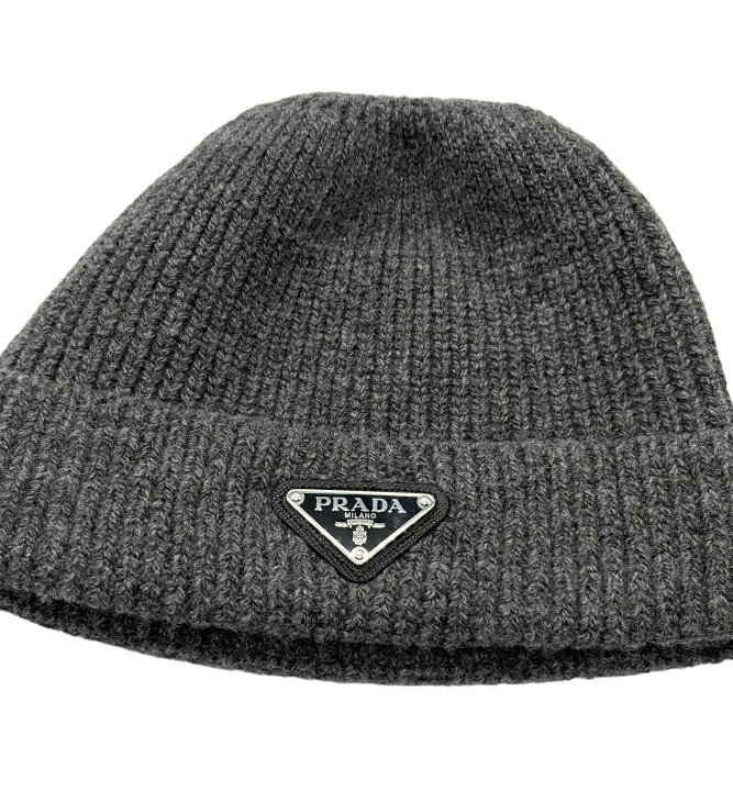 楽天市場】【美品】PRADA プラダ ニット帽 UMD489 帽子 22AW プレート 