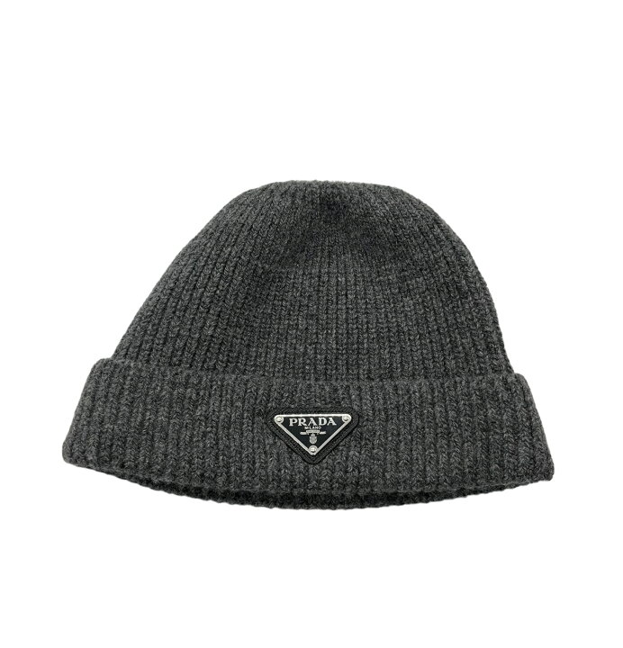 楽天市場】【美品】PRADA プラダ ニット帽 UMD489 帽子 22AW プレート 