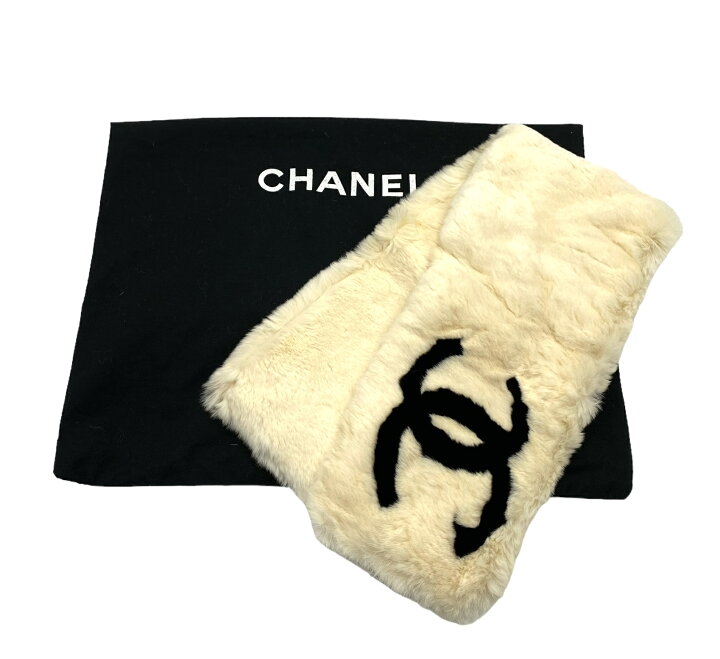楽天市場】【中古】CHANEL シャネル ラパン マフラー ココマーク  