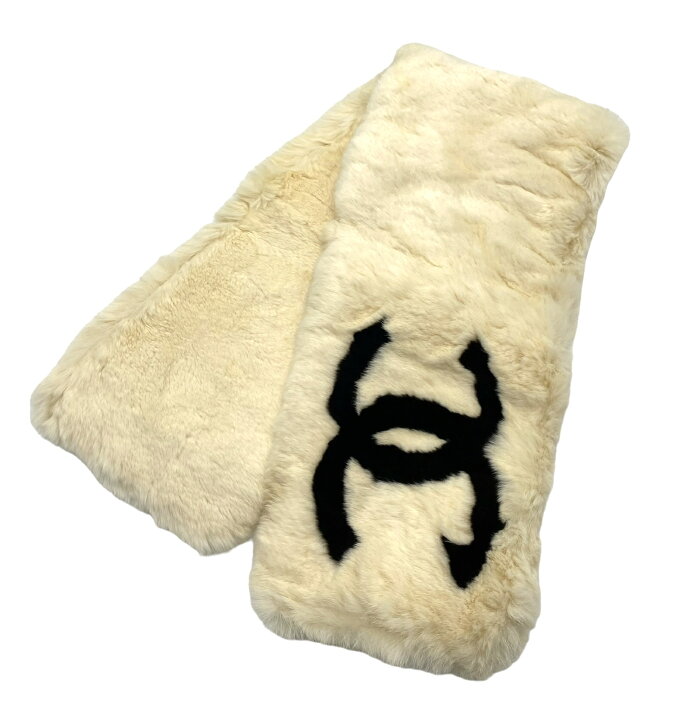 楽天市場】【中古】CHANEL シャネル ラパン マフラー ココマーク  
